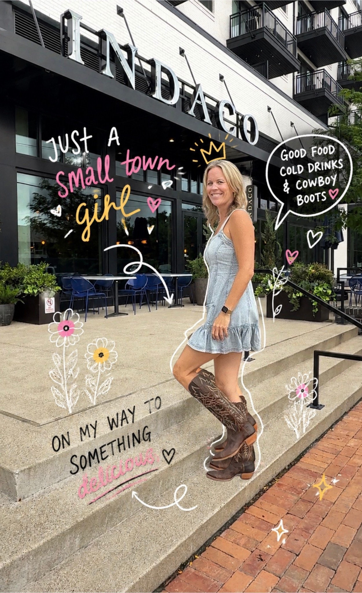 POV: you threw on boots for “just dinner” and suddenly feel like you belong in Nashville 😂🤍

This little dress + cowboy boots combo never misses. ✨ @Anthropologie

#LTKgrwm #LTKootd