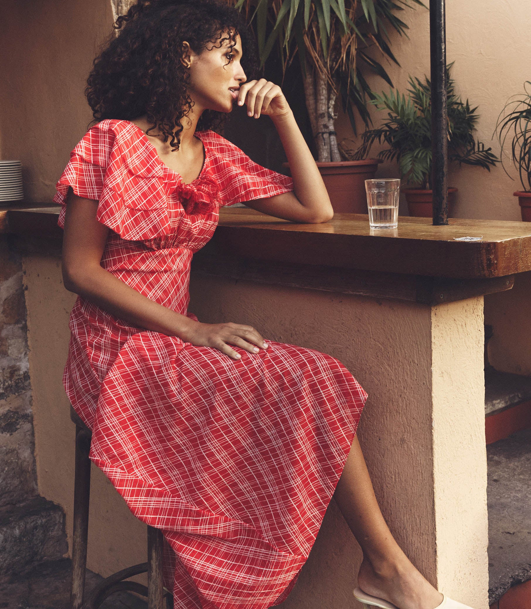 Nevara Dress - Sylvie Plaid | DÔEN | DOEN