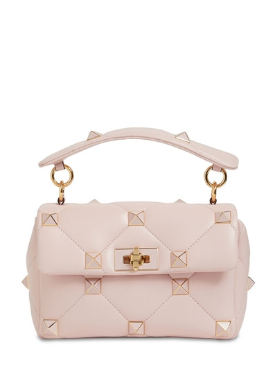 Valentino Garavani - Borsa media roman stud in pelle - Quarzo Rosa | Luisaviaroma | Luisaviaroma