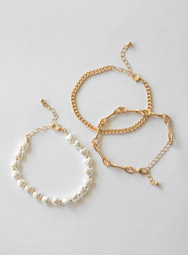 Davide Bracelet Pack Gold | Princess Polly US