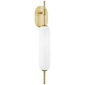 Mitzi Miley 29 1/2" High Aged Brass LED Wall Sconce | www.lampsplus.com | Lamps Plus