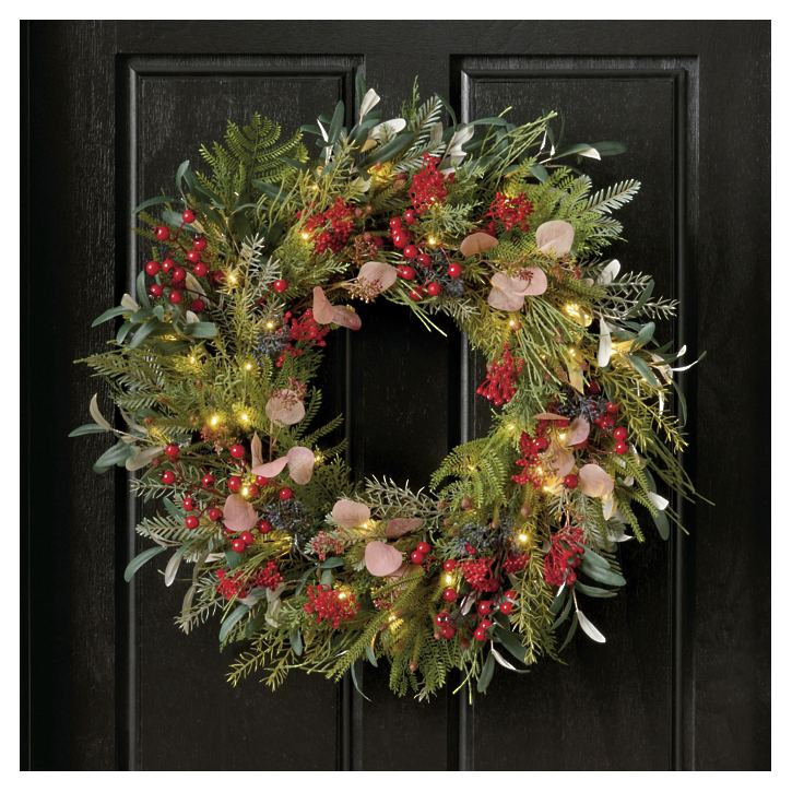 Homestead Christmas Cordless Wreath | Grandin Road | Grandin Road
