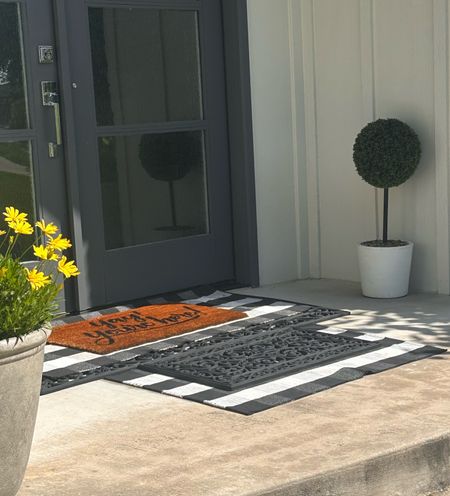 Buffalo check front door or porch rugs. 

#rugs

#LTKhome