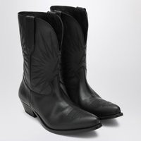 Golden Goose Wish Star Low Black Leather Boots | Balardi (US & Canada)