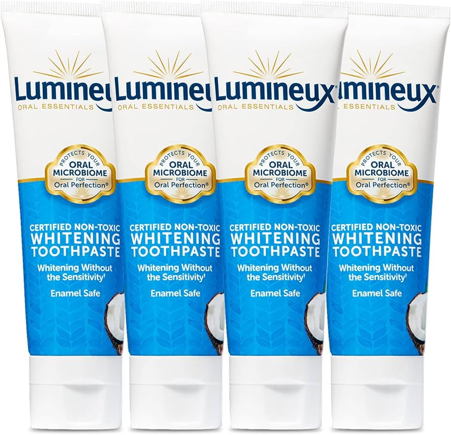Lumineux Teeth Whitening Toothpaste 4-Pack - Enamel Safe for Sensitive Teeth & Whiter Teeth - Cer... | Amazon (US)