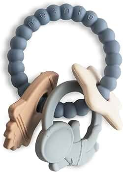 mushie Silicone Space Teething Ring Toy | Amazon (US)