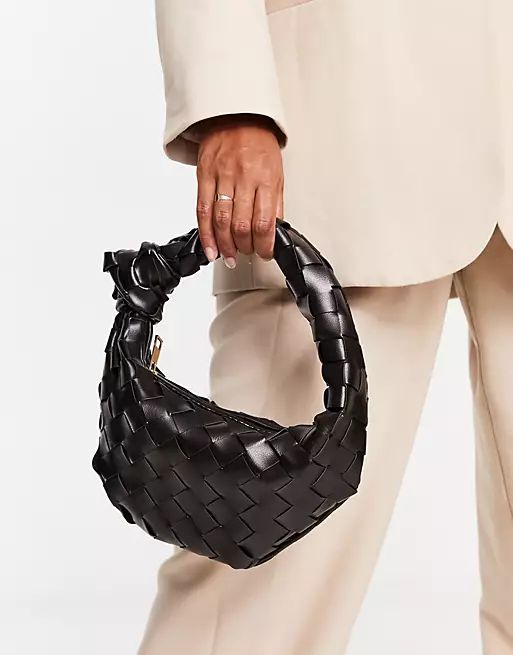 Glamorous mini woven grab bag in black | ASOS (Global)