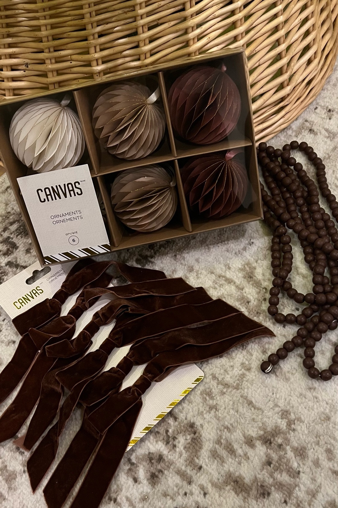 Brown Christmas Ornaments ✨

// brown, Christmas, ornaments, bows, garland, bead garland, chocolate brown, velvet bow, Christmas 2023, decor, decorations, Christmas trends 

#LTKSeasonal #LTKHoliday #LTKhome