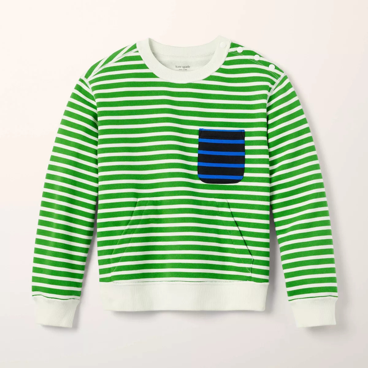 Boys' Adaptive Stripe Pullover Sweatshirt - kate spade new york x Target Green/White | Target