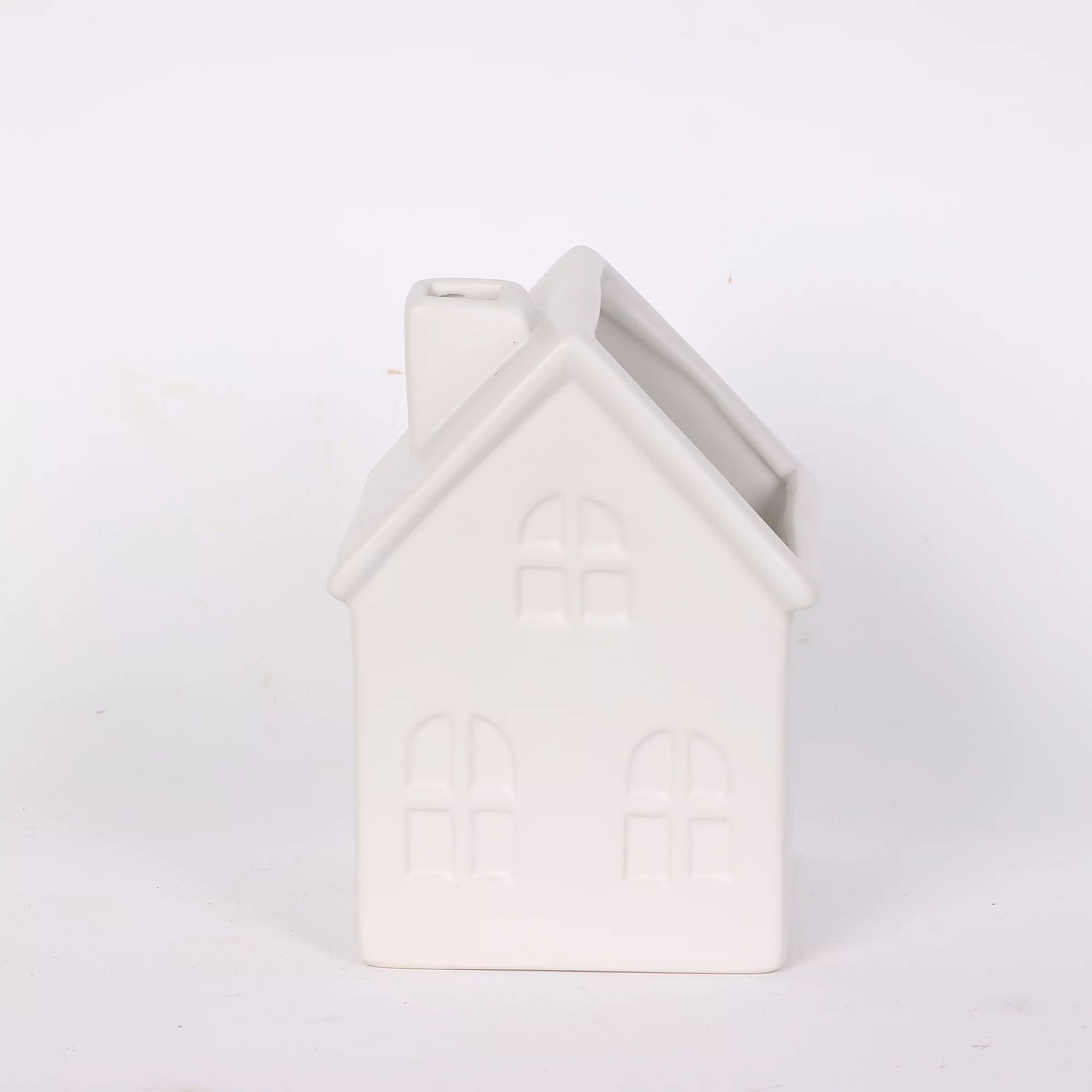 6.5 in Ceramic House Tabletop Christmas Decoration, White, by Holiday Time | Walmart (US)