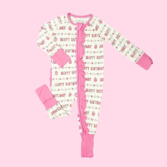 Pink Cupcake Ruffle Romper | Poppy Kids Co