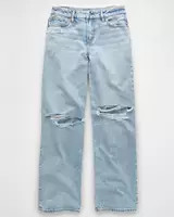 AE Strigid Curvy Ripped High-Waisted Stovepipe Jean | American Eagle Outfitters (US & CA)