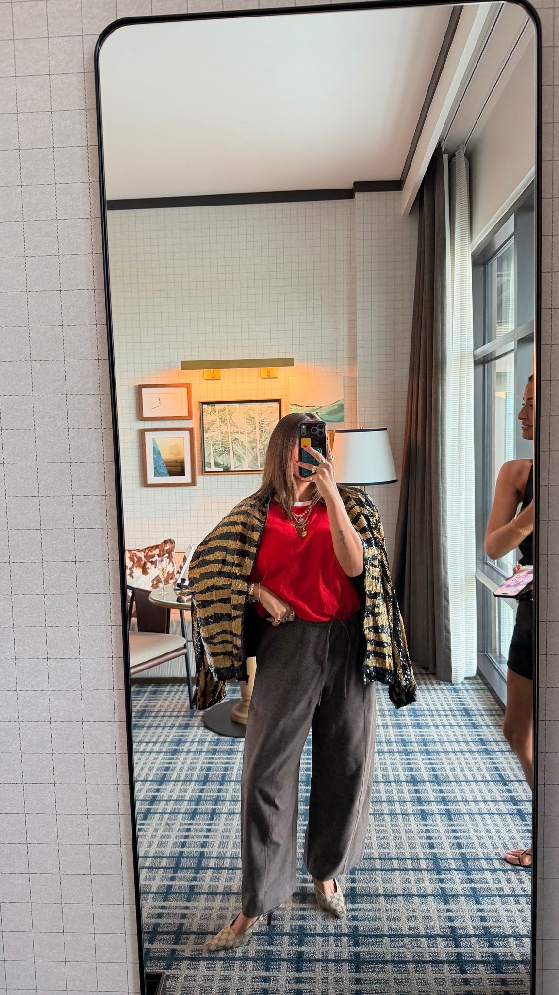 Jacket is vintage exact Gucci heels are from a couple seasons ago but can be found on Poshmark etc