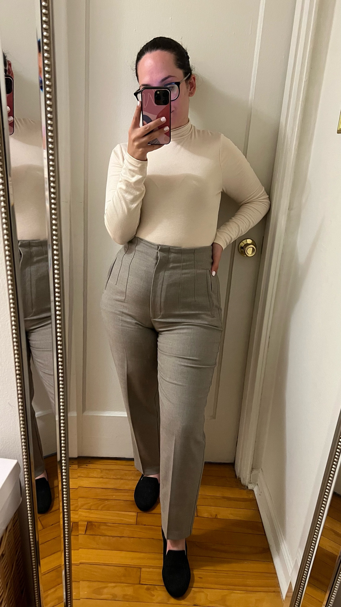 Top: Target
Pants: Zara 
Shoes: Walmart 

#LTKFindsUnder100 #LTKWorkwear #LTKStyleTip