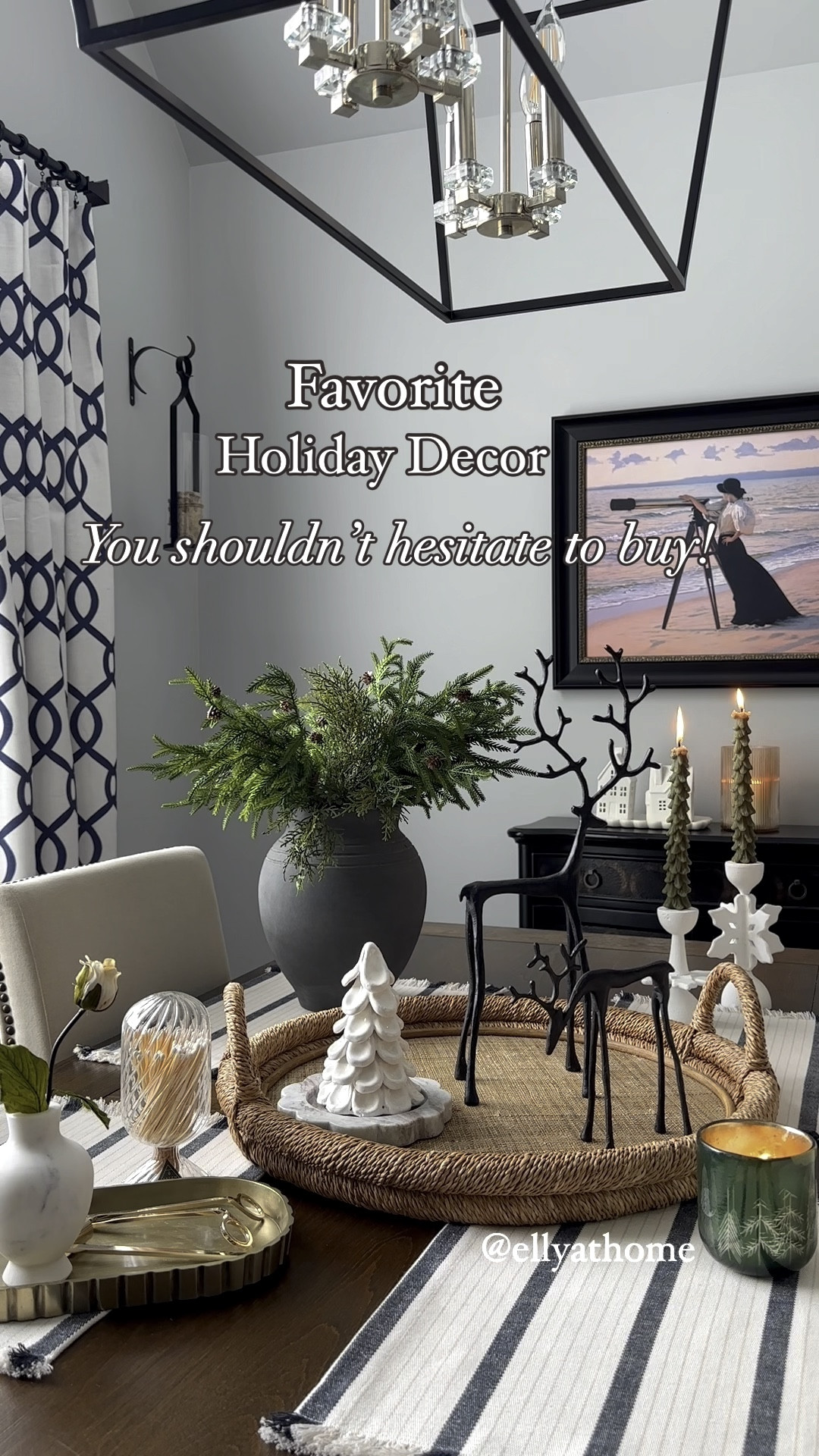 Favorite holiday reindeer you shouldn’t wait to buy! Shop them in brass and dark bronze, black before they are no longer available from Pottery Barn for this season! Shop more holiday, Christmas decor accessories. Tray, holiday greenery, houses, hurricane candleholders, tree candles, vase. 

#LTKSeasonal #LTKFindsUnder50 #LTKVideo