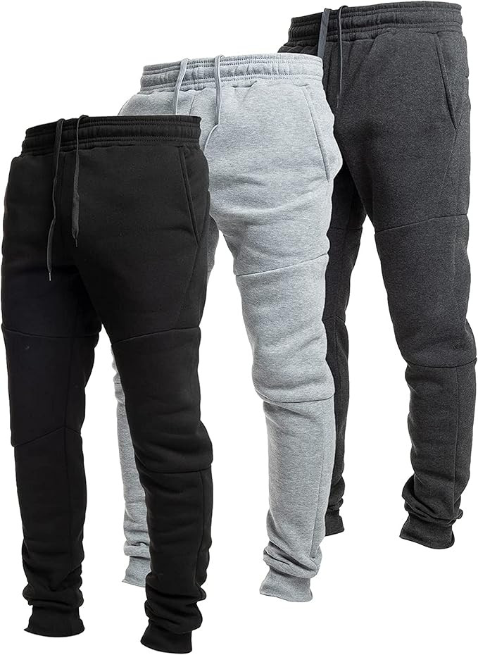 Ultra Performance 3 Pack Fleece Active Tech Joggers for Men, Mens Sweatpants with Zipper Pockets | Amazon (US)