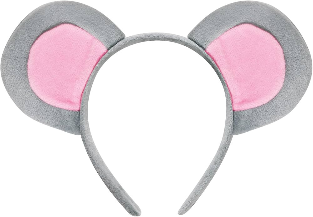 Mouse Costume Ears-Headband Accessories Set : Standing Up Grey and Pink Ears Headband Mouse Halloween Accessories Set - for Toddlers and Kids | Amazon (US)