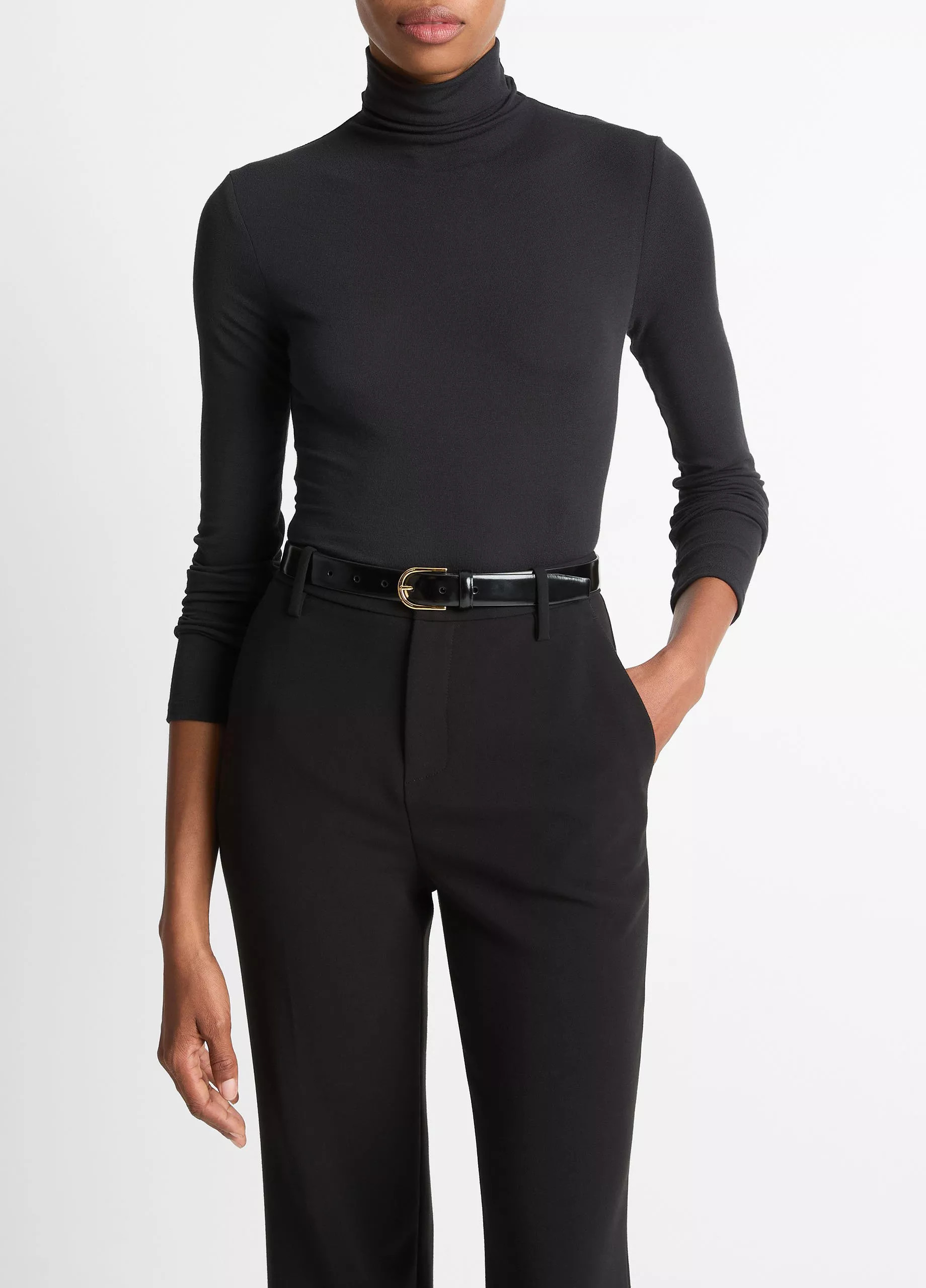 Essential Long-Sleeve Turtleneck Top | Vince LLC