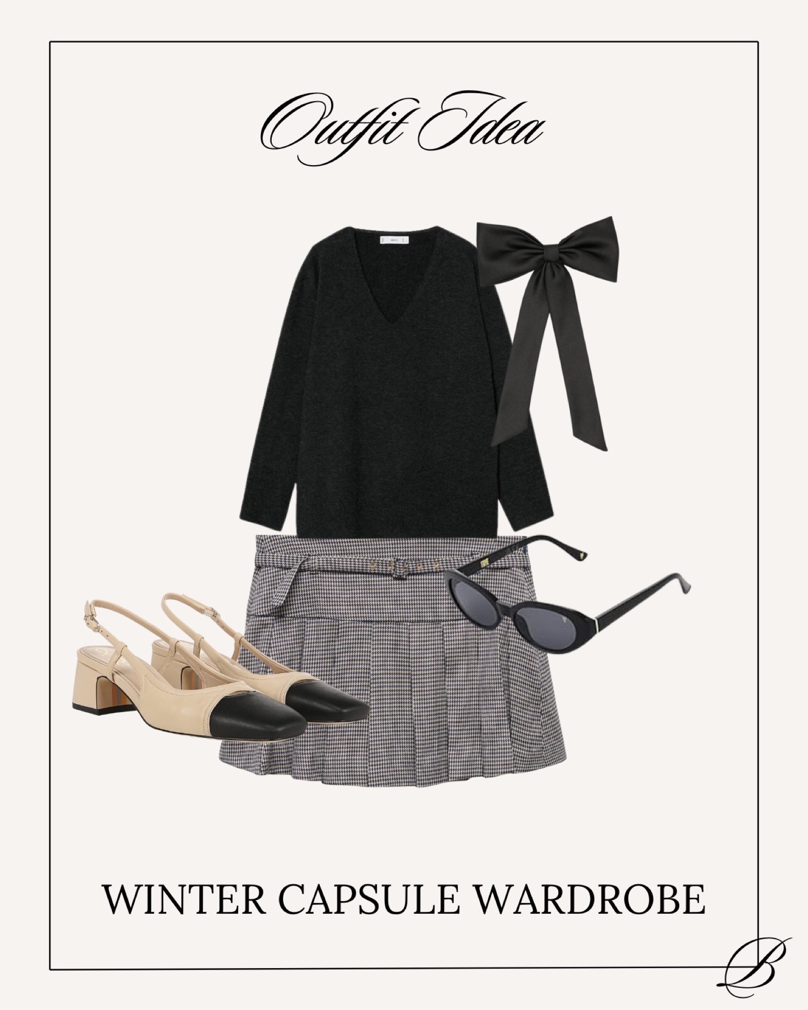outfit idea from my winter capsule! to see my full winter capsule & each item styled head to my profile, then tap the winter capsule collection 