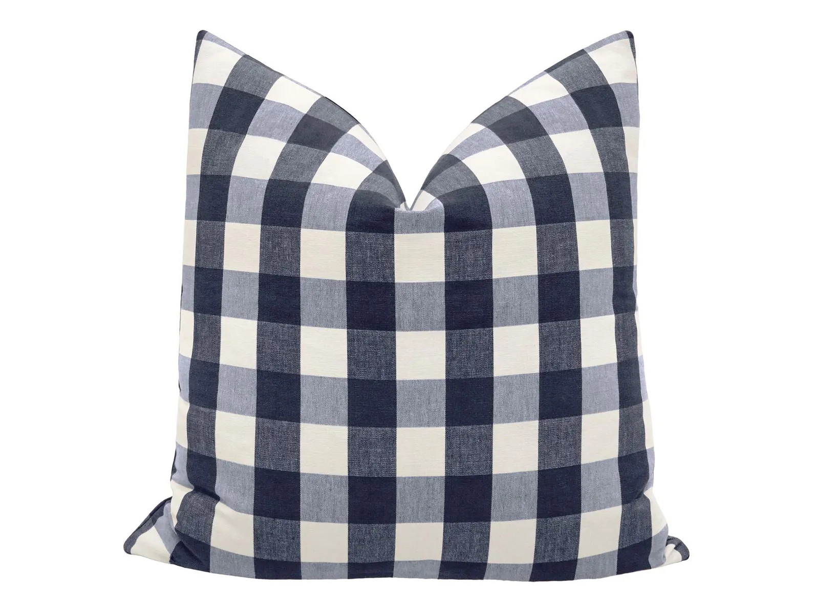 Charleston Check // Navy Blue | Buffalo Check dark blue | kids room | throw pillow | | Etsy (Global)