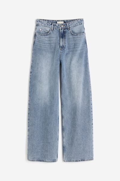 Wide Regular Jeans - Light denim blue - Ladies | H&M GB | H&M (UK, MY, IN, SG, PH, TW, HK)