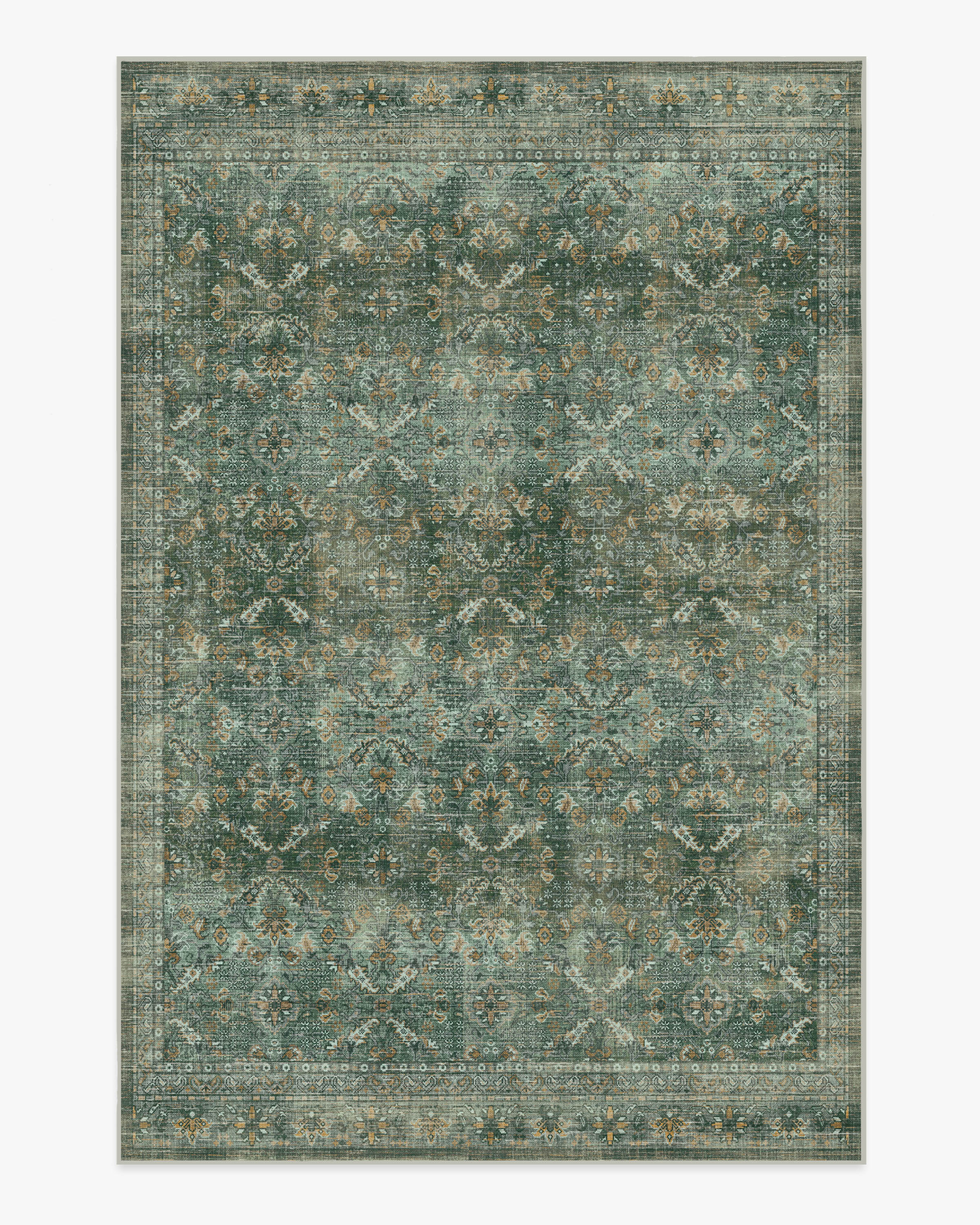 Frances Vintage Teal Blue Tufted Rug | Ruggable