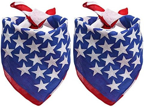 Livder 2 Pack USA Flag Dog Bandanas Large American Flags Scarfs for Big Medium Small Dogs, Pets B... | Amazon (US)