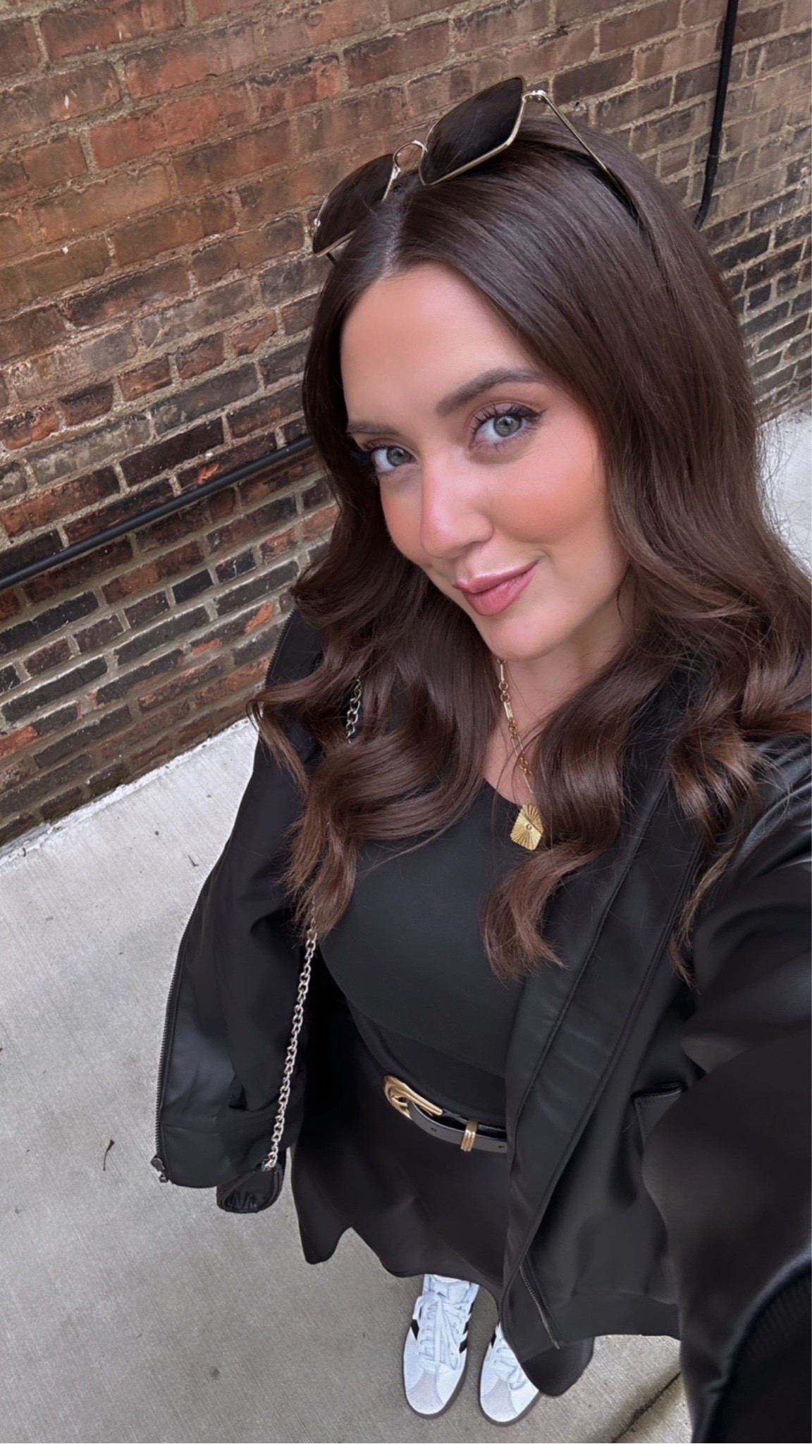 All black outfit 🖤 
Leather bomber: large 
Satin skirt: medium 
Long sleeve: medium
Shoes TTS


#LTKootd