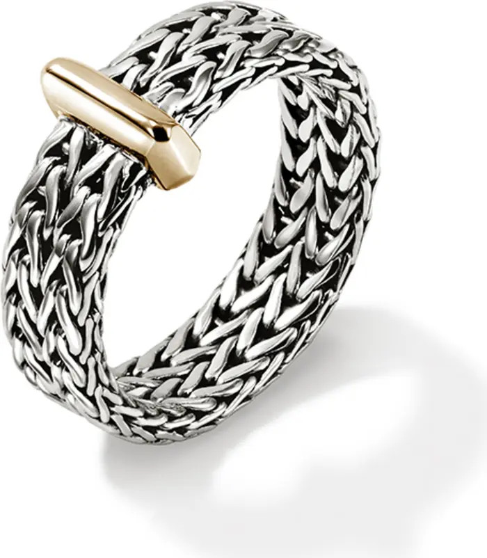 Carved Chain Ring, Sterling Silver, Gold | Nordstrom