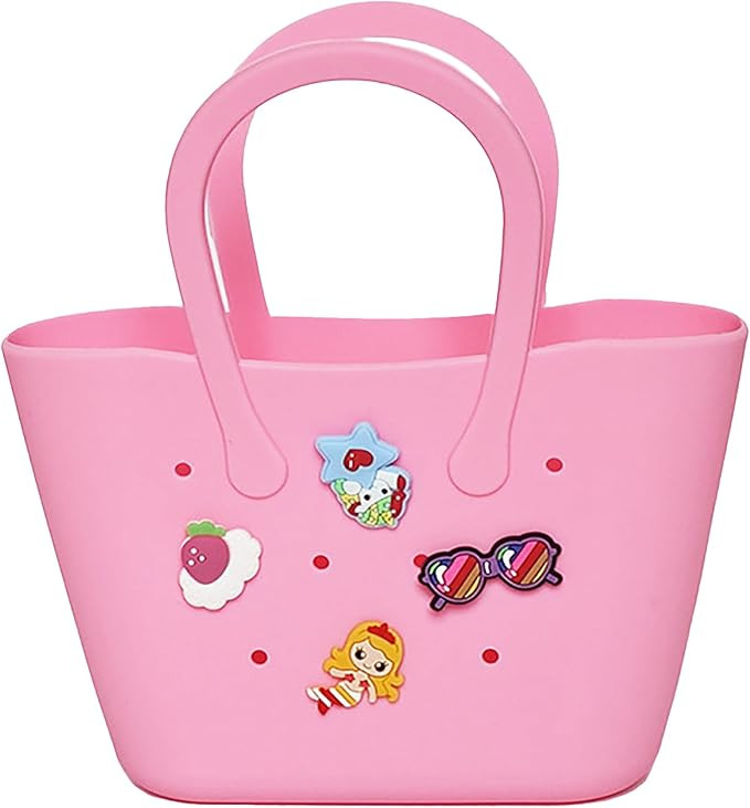 Mini Rubber Tote Bag for girls/Small Rubber Beach bag for kids | Amazon (US)