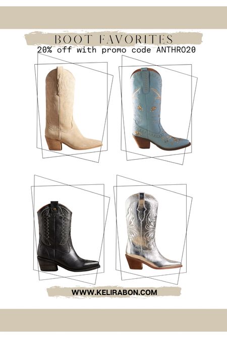 Anthropologie sale store wide with promo code anthro20 on $100 or more 

Western boots 

#LTKfindsunder100 #LTKU #LTKshoecrush