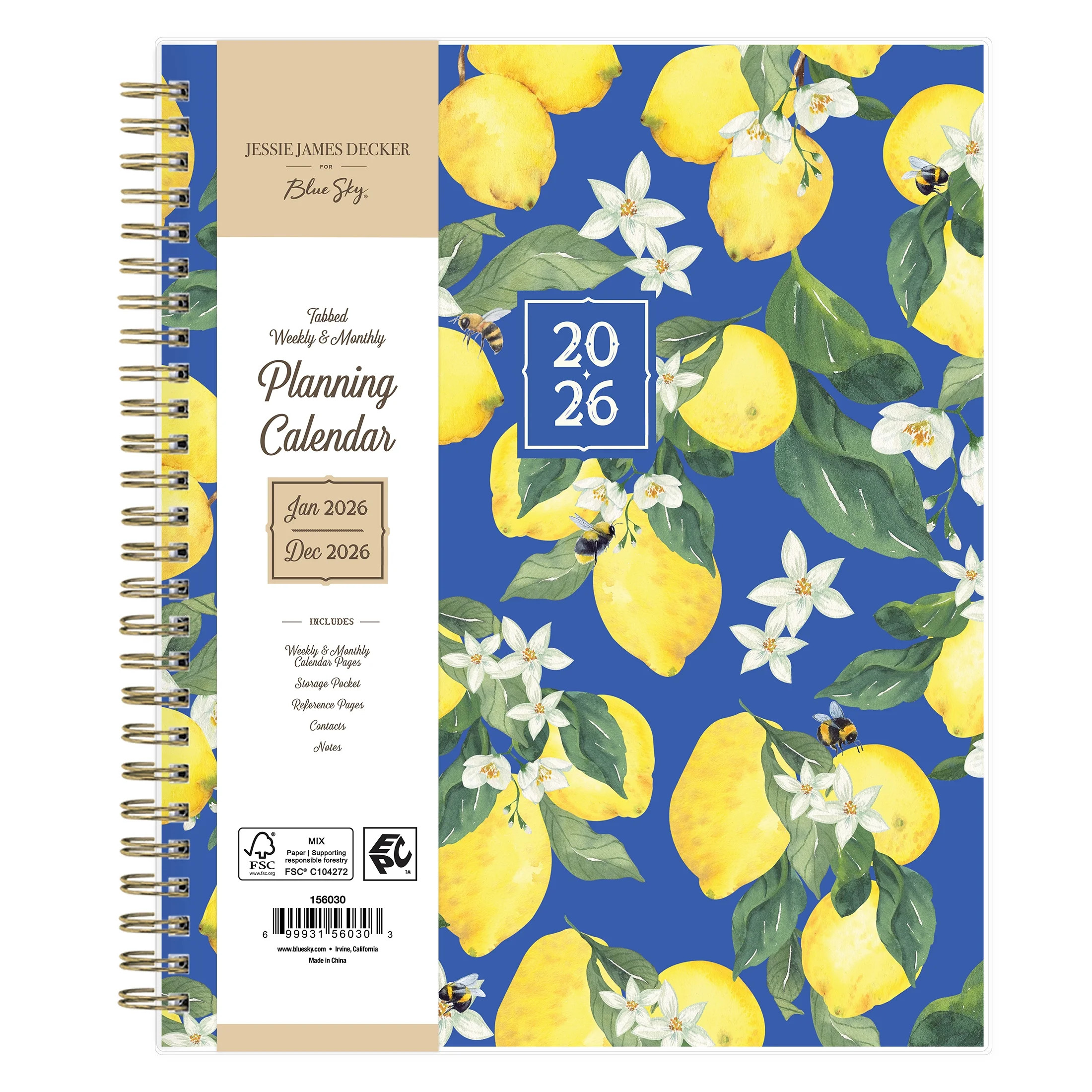 Jessie James Decker for Blue Sky Monthly Weekly (7" x 9") Amalfi Bees Blue 12-M (Jan 2026 - Dec 2... | Walmart (US)