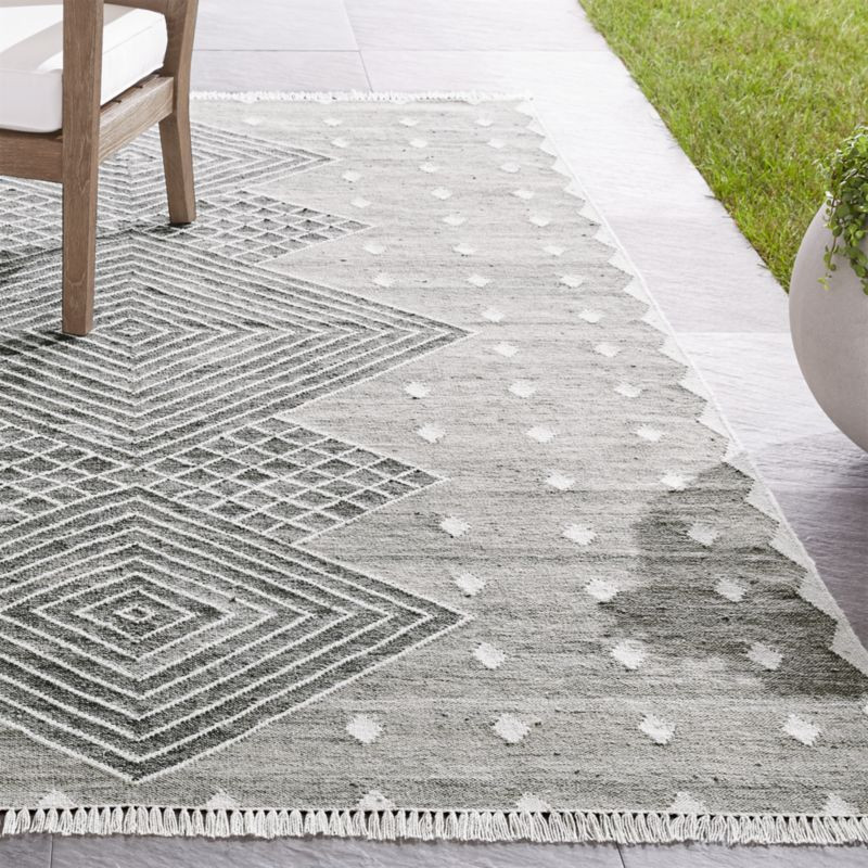 Ceri Grey Indoor/Outdoor Rug | Crate and Barrel | Crate & Barrel