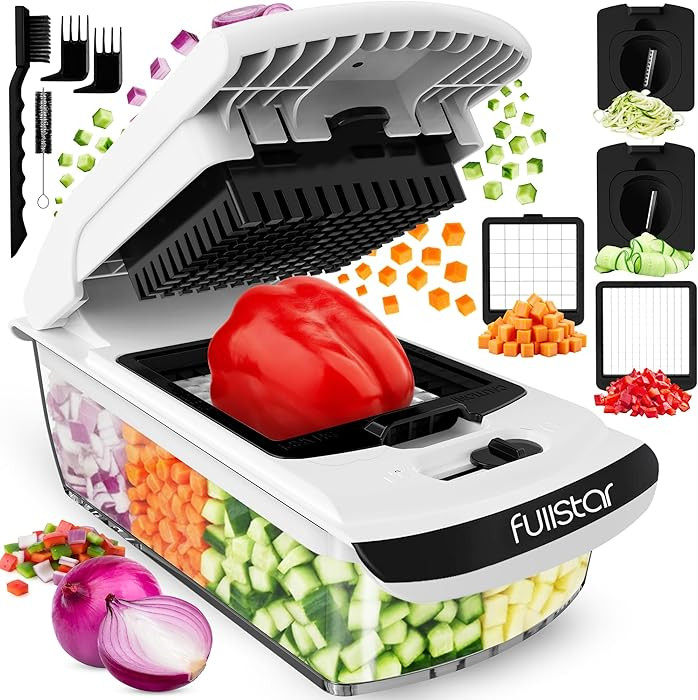 Fullstar The Original Pro Chopper - Vegetable Chopper and Spiralizer, Food Chopper with Container... | Amazon (US)