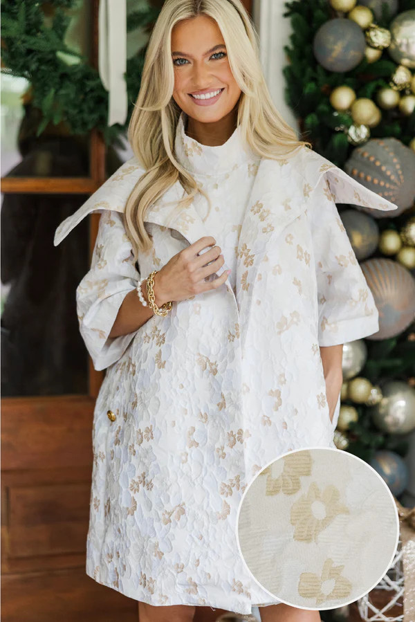 Best Days Are Here Cream Floral Brocade Jacket | The Mint Julep Boutique