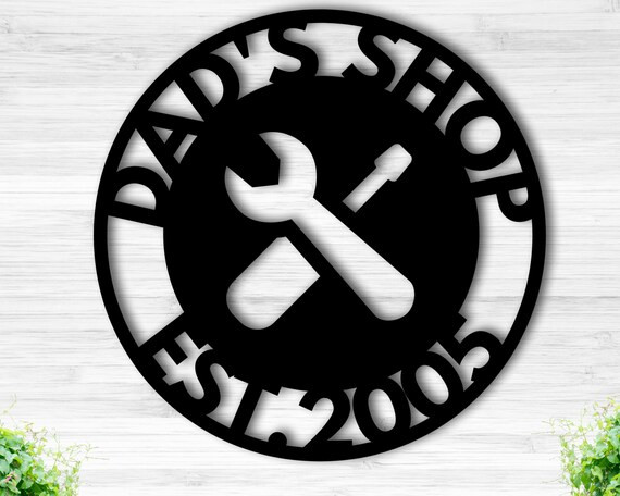 Personalized Fathers day Sign, Custom Sign for fathers day, Personalized Garage sign, Sign for Sh... | Etsy (US)