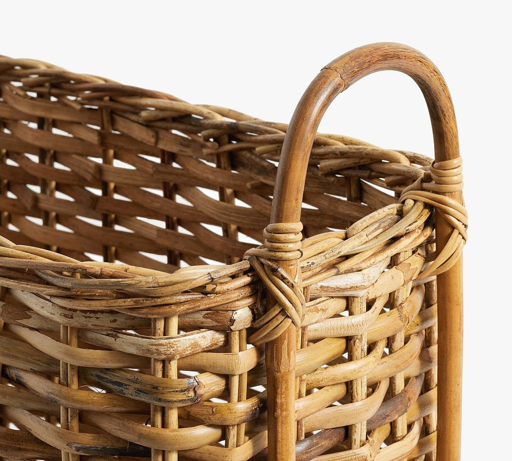 Artisan Rustic Handcrafted Console Basket | Pottery Barn (US)