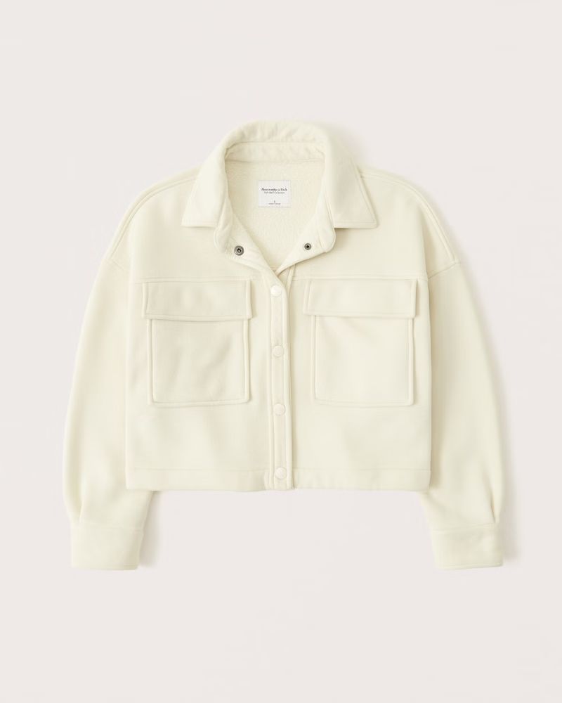 softAF MAX Cropped Shacket | Abercrombie & Fitch (US)
