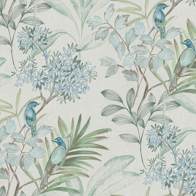 Este Bird Floral Removeable Wallpaper Design Double Roll | Ballard Designs, Inc.