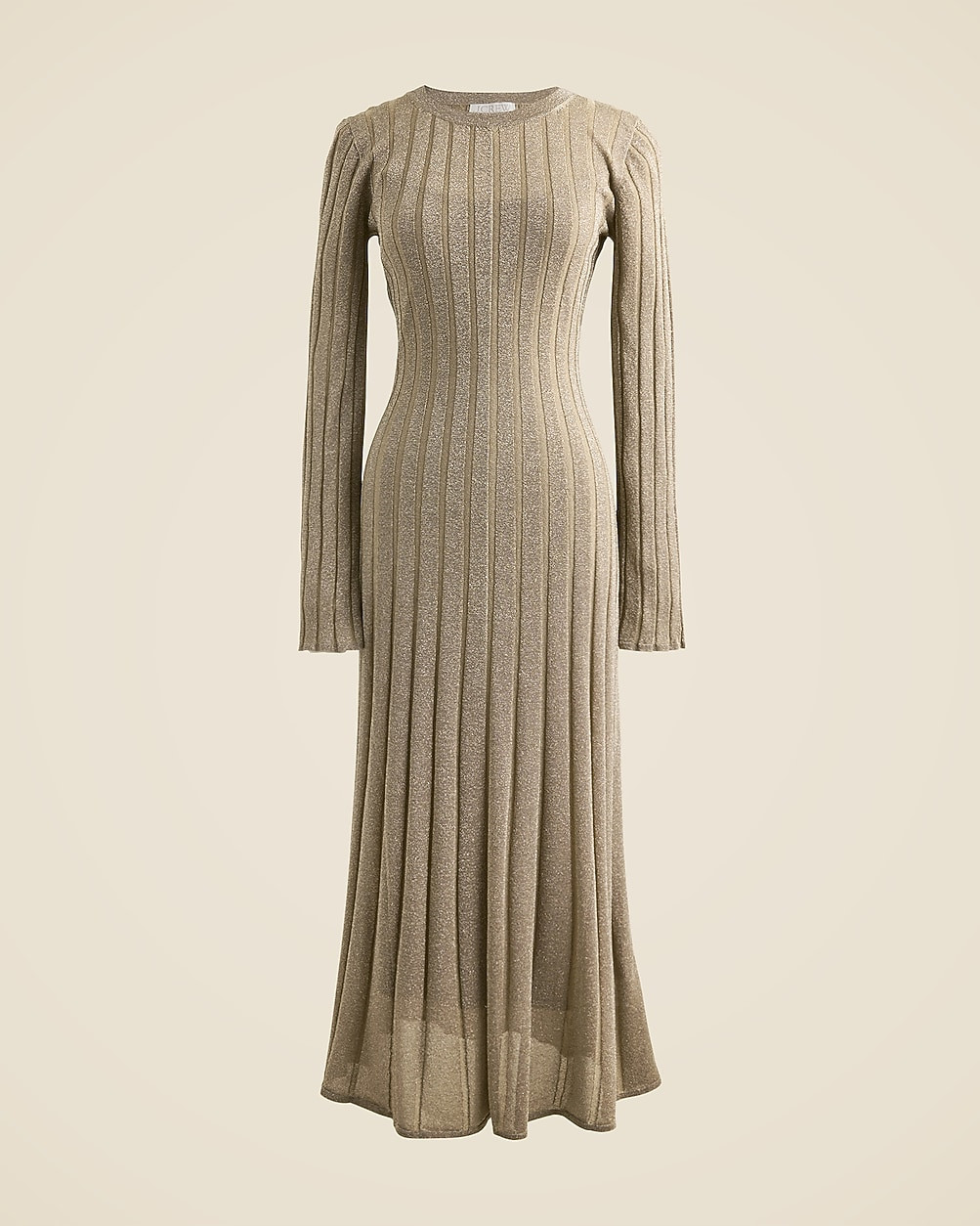 Rib-knit flare midi dress with Lurex&reg; metallic threads | J. Crew US