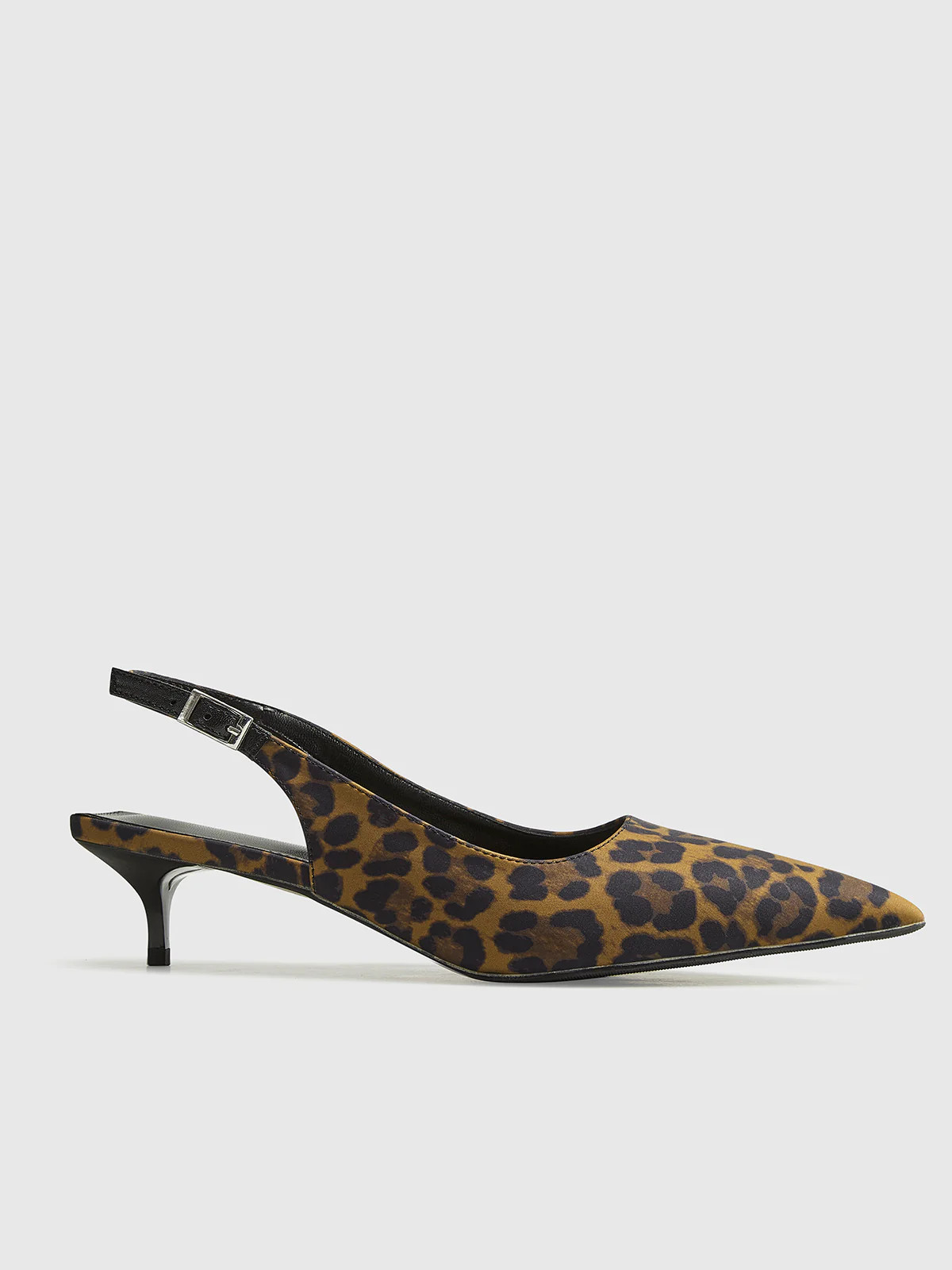 Leopard Kitten Slingback Pumps | Commense