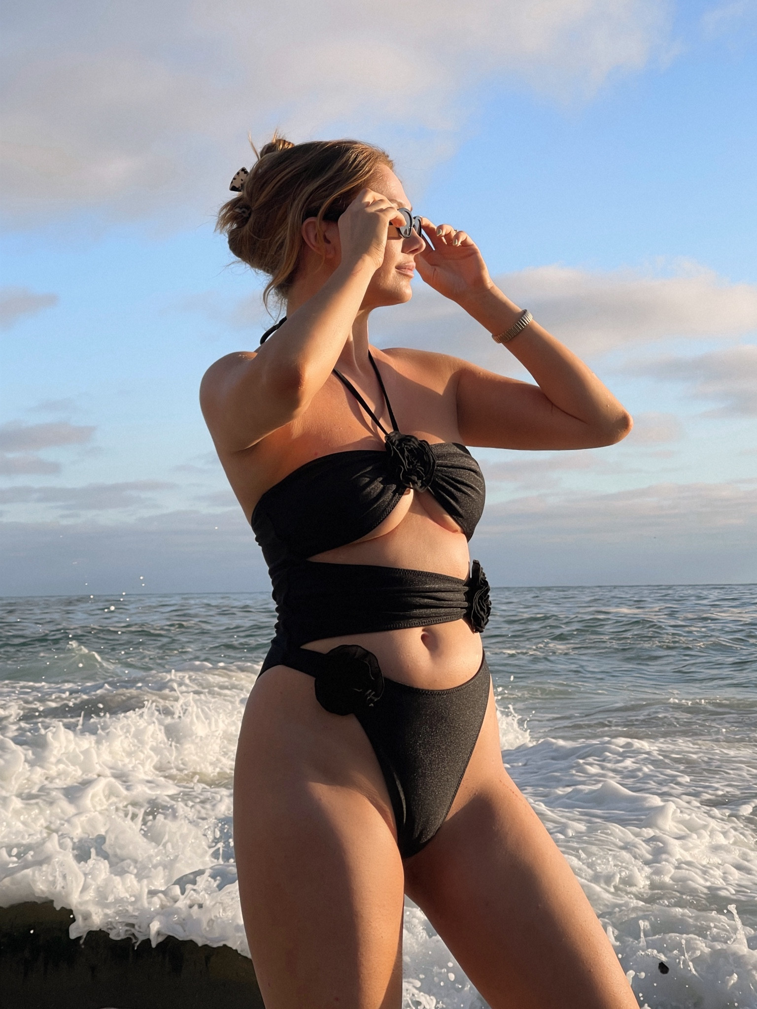 Rose one piece swim suit bikini just in time for spring & summer! 