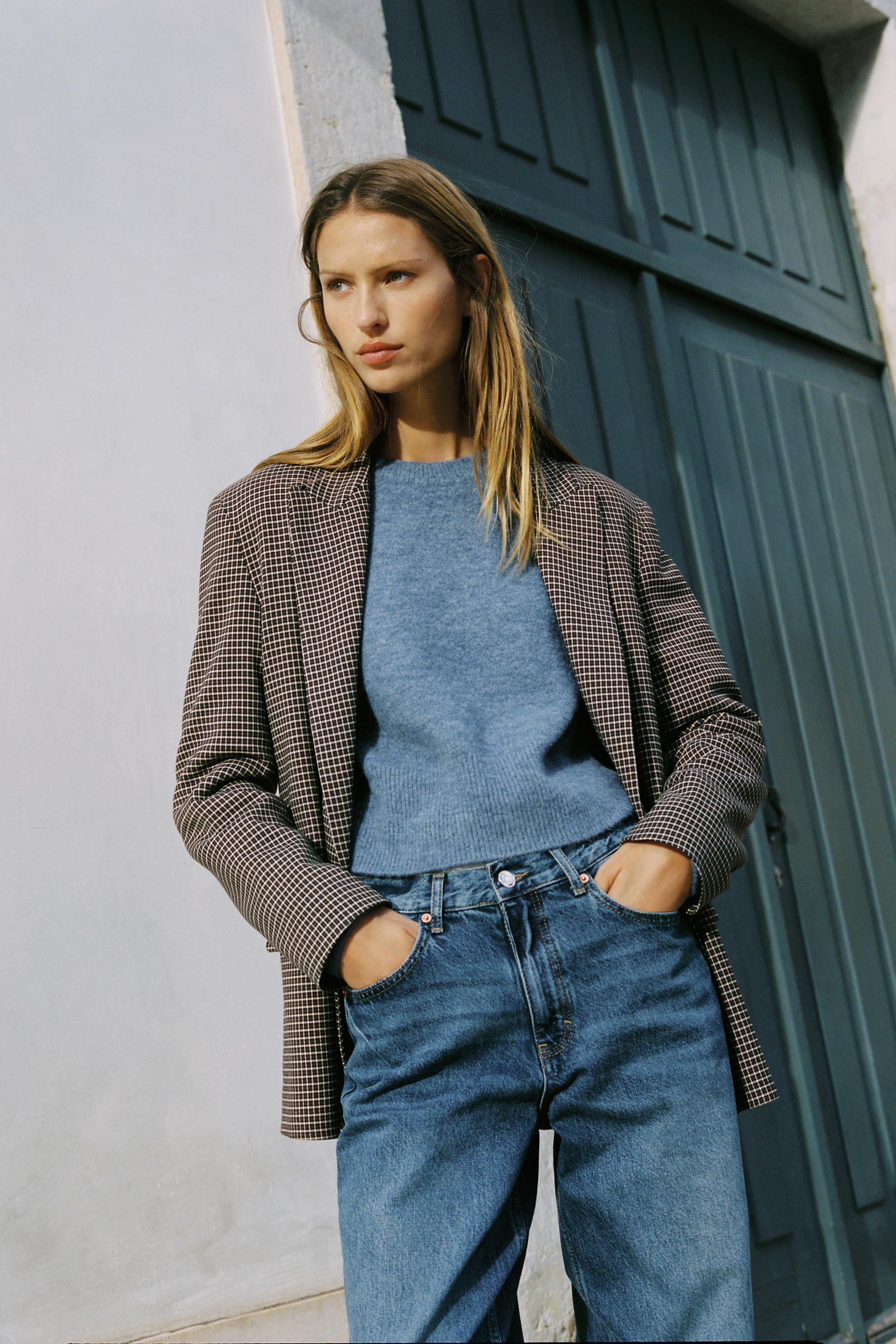 OVERSIZED PLAID DOUBLE-BREASTED BLAZER | Zara US