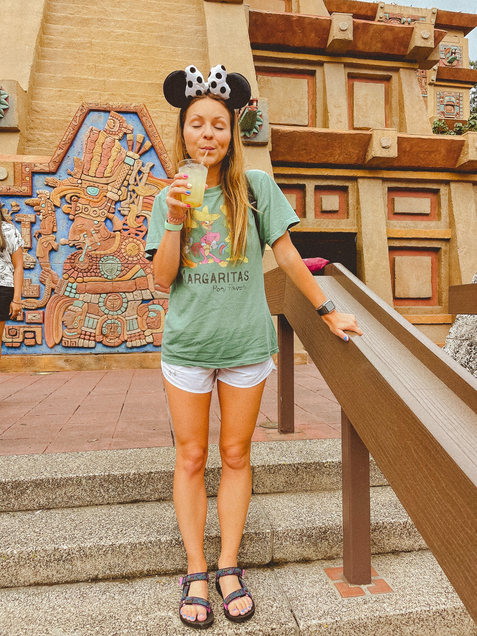 Comfortable Disney Park Outfit:
I have a new obsession with these Teva’s. If you cant tell by my shirt, I actually got soaked in the rain at Epcot and I am so glad I picked these shoes to wear! They weren’t uncomfortable after getting wet at all. Same for my shorts! I was so happy with how quickly they dried. And I almost always have this little backpack on me day to day! 

#ltkdisney #ltkdisneyoutfits #ltkdisneyworld 
disney, disney outfits, cute Disney outfits, disney world 

#LTKFind #LTKshoecrush #LTKunder50