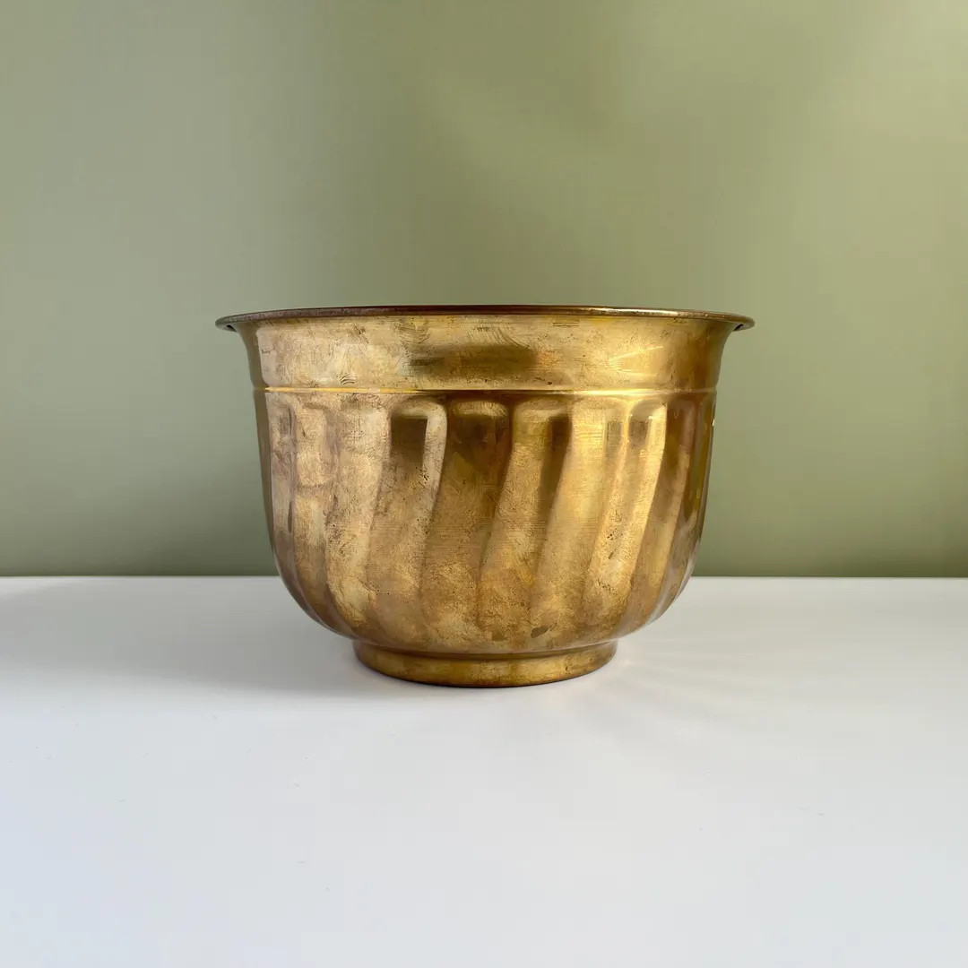 Vintage Brass Planter - Etsy | Etsy (Global)