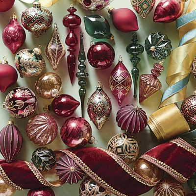 Noble Burgundy Ornament Collection | Frontgate