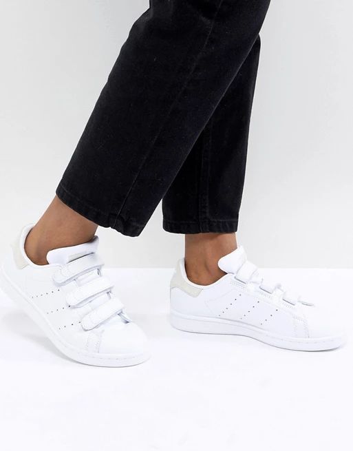 adidas Originals - Stan Smith - Baskets confortables - Blanc et gris | ASOS FR