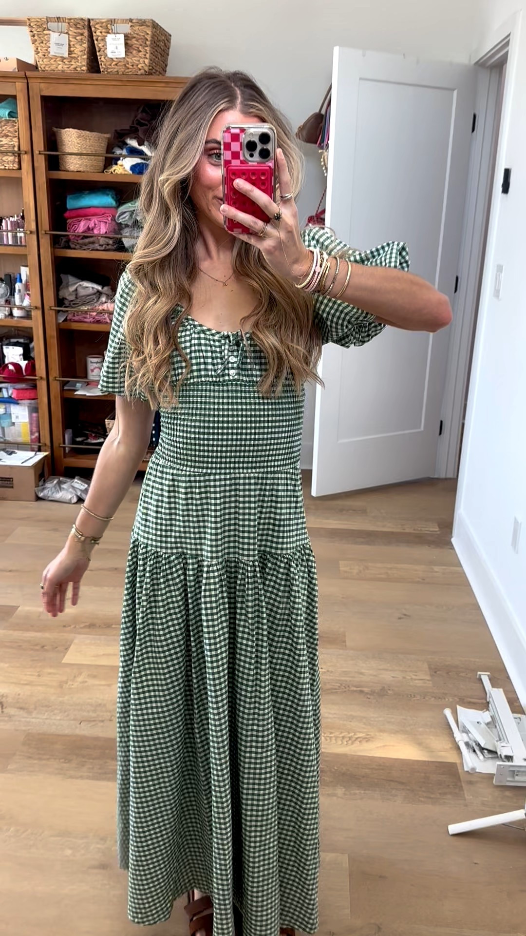 We wore what smocked midi dress size xs. This dress I actually rented from Fashion Pass! My code is SLOANE5A

#LTKFindsUnder100 #LTKShoeCrush #LTKSaleAlert