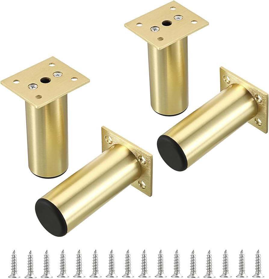 Sumnacon 4PCS Aluminium Alloy Furniture Legs - Round Adjustable Sofa Legs Furniture Cabinet Legs,... | Amazon (US)