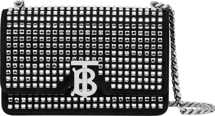 Burberry Mini TB Crystal Embellished Leather Crossbody Bag | Nordstrom | Nordstrom